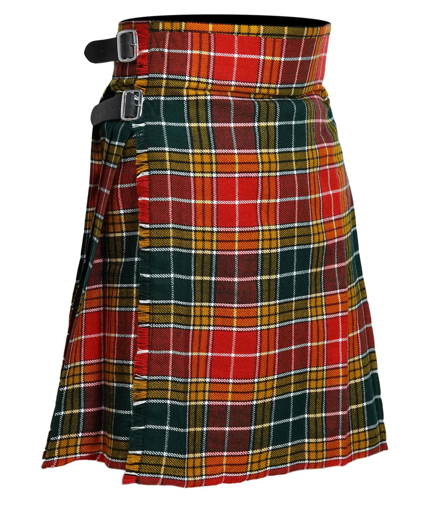 Men's 5 Yard Scottish Tartan Kilt, Highland Wedding Kilt, Buchanan Ancient Tartan Kilt All Safe International