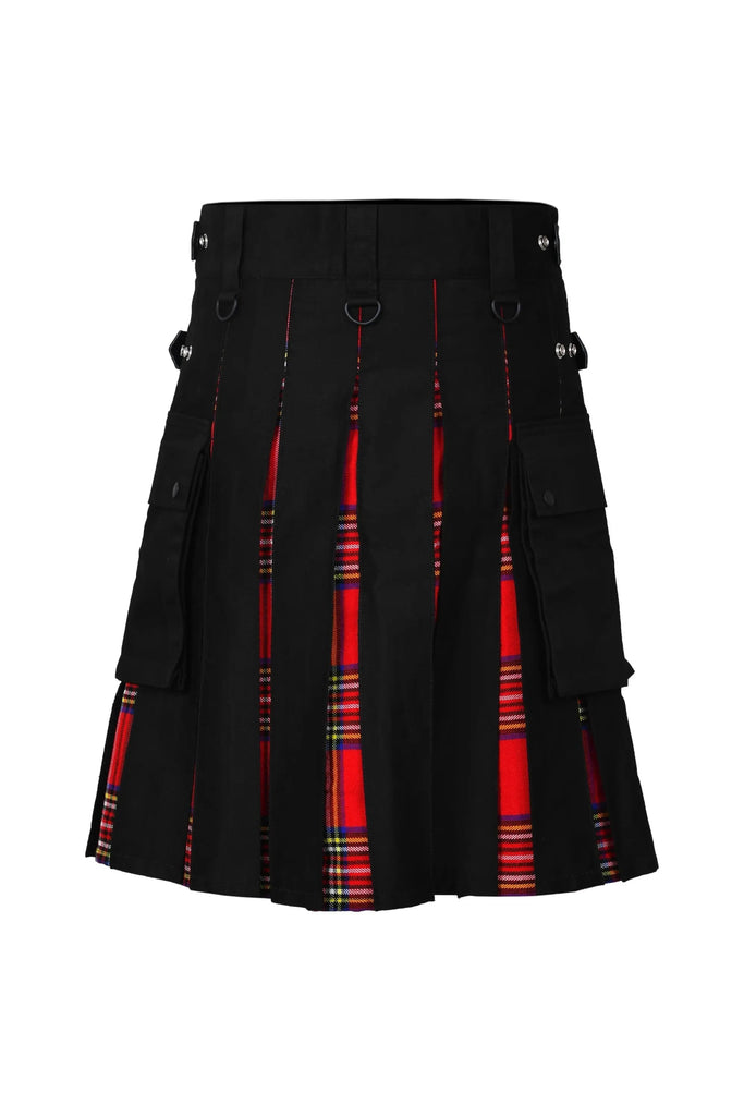 Men's Royal Stewart Tartan Hybrid Kilt with Cargo Pockets, Utility Kilt All Safe International