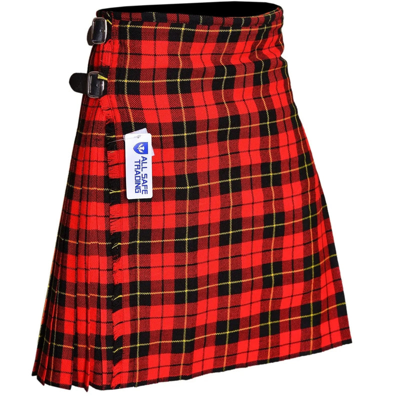 Scottish Traditional Tartan Kilt for Kids, Boys and Girls Toddler Kilts with Ease of Size - Wallace  Tartan All Safe International