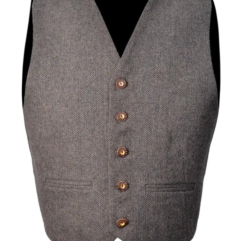 Scottish Brown Tweed Argyle Kilt Jacket With Waistcoat/Vest - Sizes 36"- 54" All Safe International