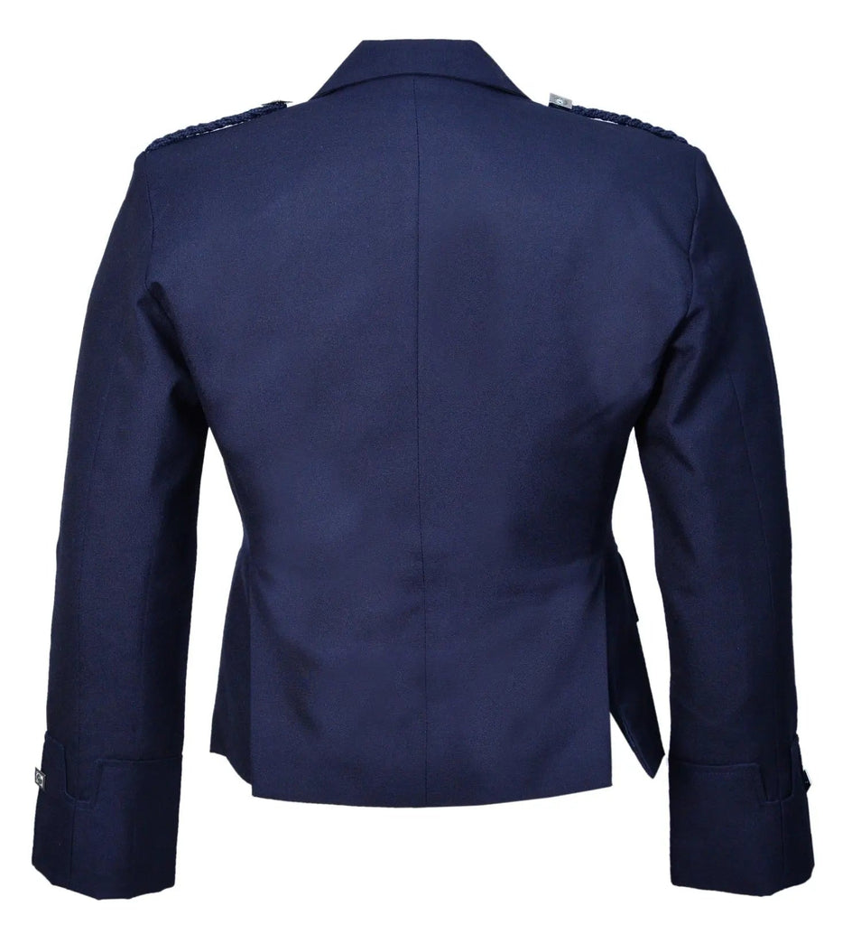 Scottish Blue Argyle Kilt Jacket With Waistcoat/Vest - Sizes 36"- 54" All Safe International