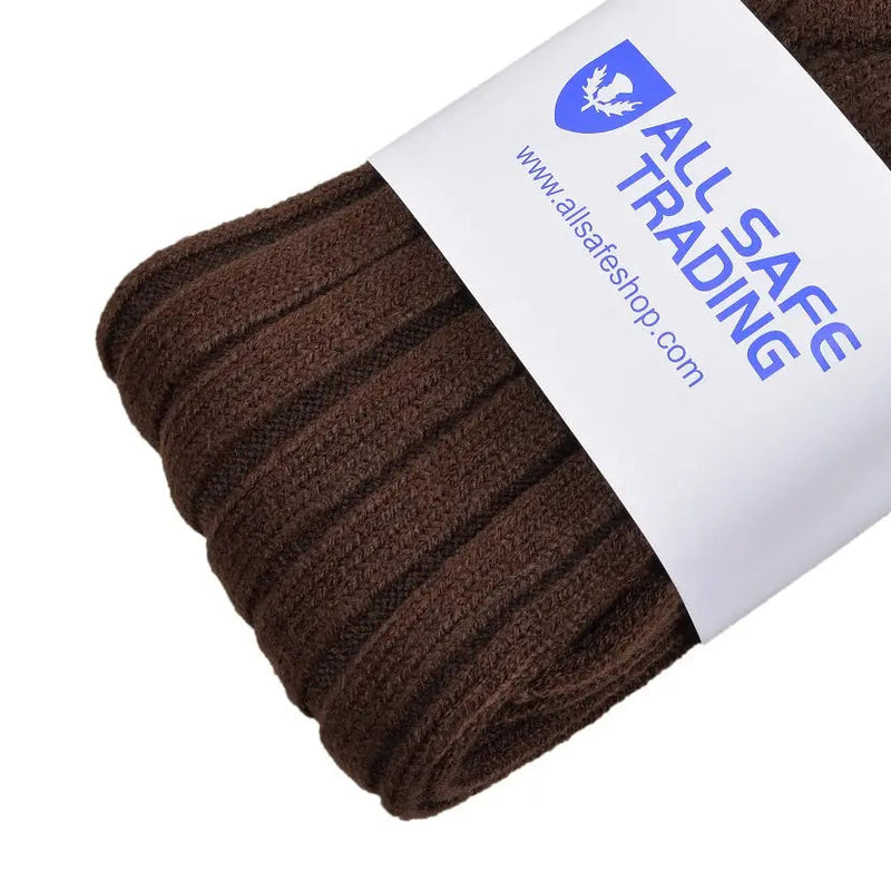 Scottish Bubbles Kilt Hose for Men, Ribbed Socks for USA Shoe Sizes - Brown All Safe International