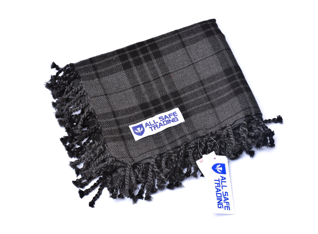 Scottish Men's Kilt Tartan Fly Plaid - Grey All Safe International