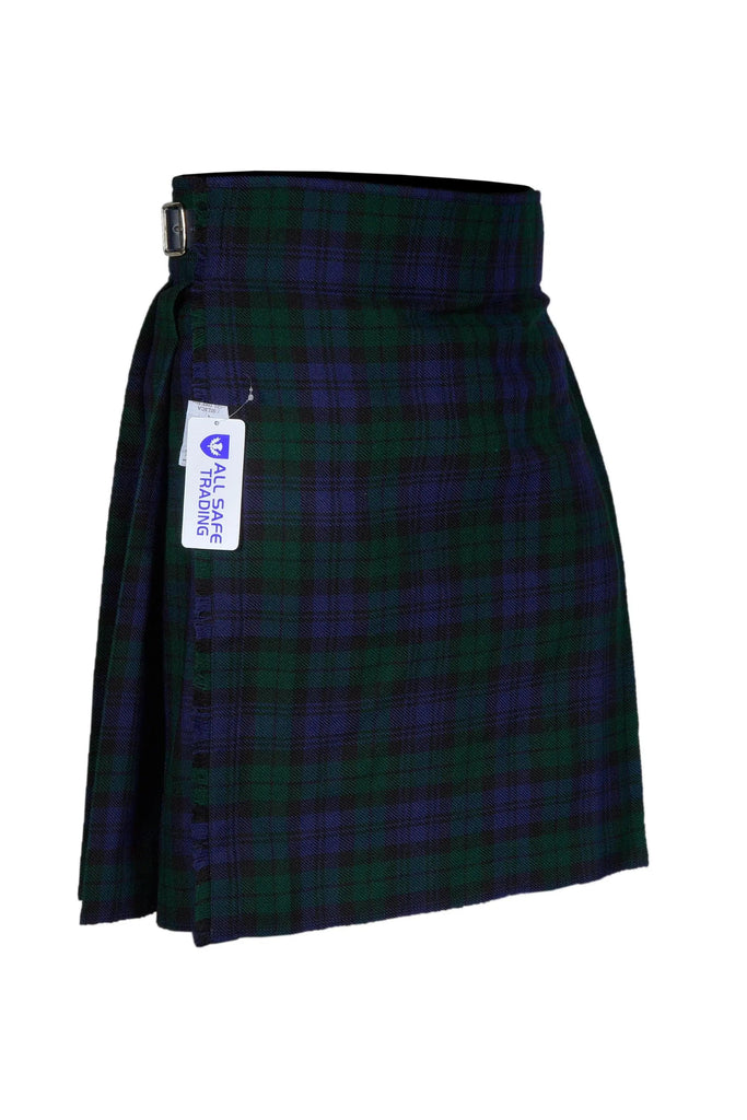 Authentic Scottish Men's Tartan Kilts - Highland Light Weight Value Kilt Embrace Your Heritage with Comfort Black Watch Tartan Kilt All Safe International