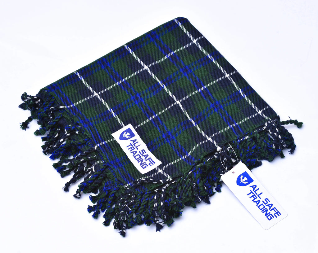 Scottish Men's Kilt Tartan Fly Plaid - Blue Douglas All Safe International