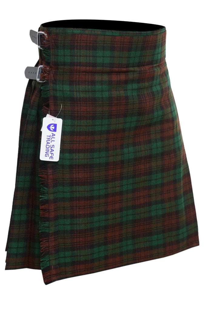 Men's 5 Yard Scottish Tartan Kilt, Highland Wedding Kilt, Brown Watch Tartan Kilt All Safe International