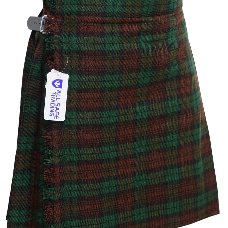 Men's 5 Yard Scottish Tartan Kilt, Highland Wedding Kilt, Brown Watch Tartan Kilt All Safe International