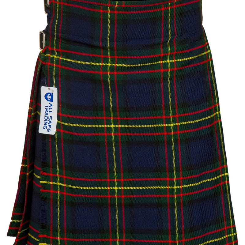 Men's 5 Yard Scottish Tartan Kilt, Highland Wedding Kilt, Maclaren Tartan Kilt All Safe International