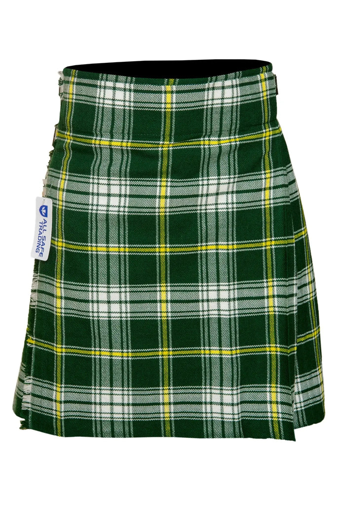 Men's 5 Yard Scottish Tartan Kilt, Highland Wedding Kilt, St. Patrick Tartan Kilt All Safe International