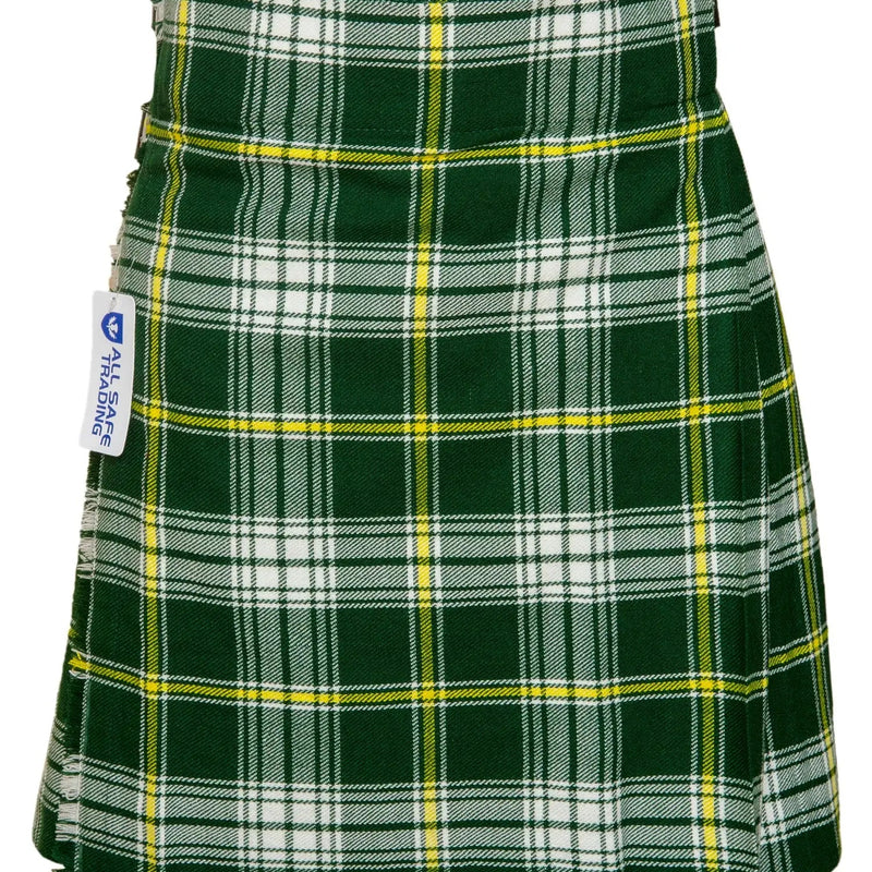 Men's 5 Yard Scottish Tartan Kilt, Highland Wedding Kilt, St. Patrick Tartan Kilt All Safe International