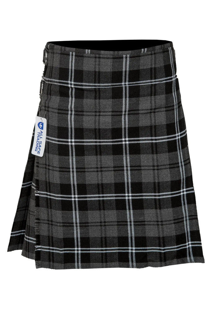 Men's 5 Yard Scottish Tartan Kilt, Highland Wedding Kilt, Granite Tartan Kilt All Safe International