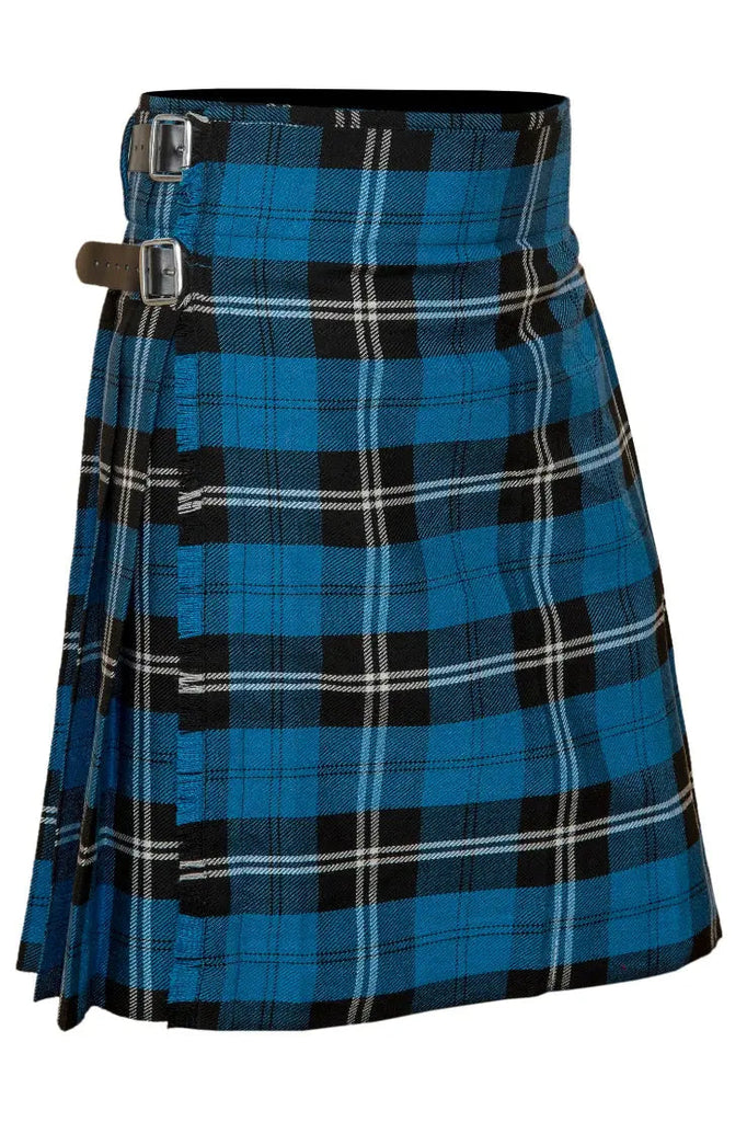 Men's 5 Yard Scottish Tartan Kilt, Highland Wedding Kilt, Blue Ramsay Tartan Kilt All Safe International