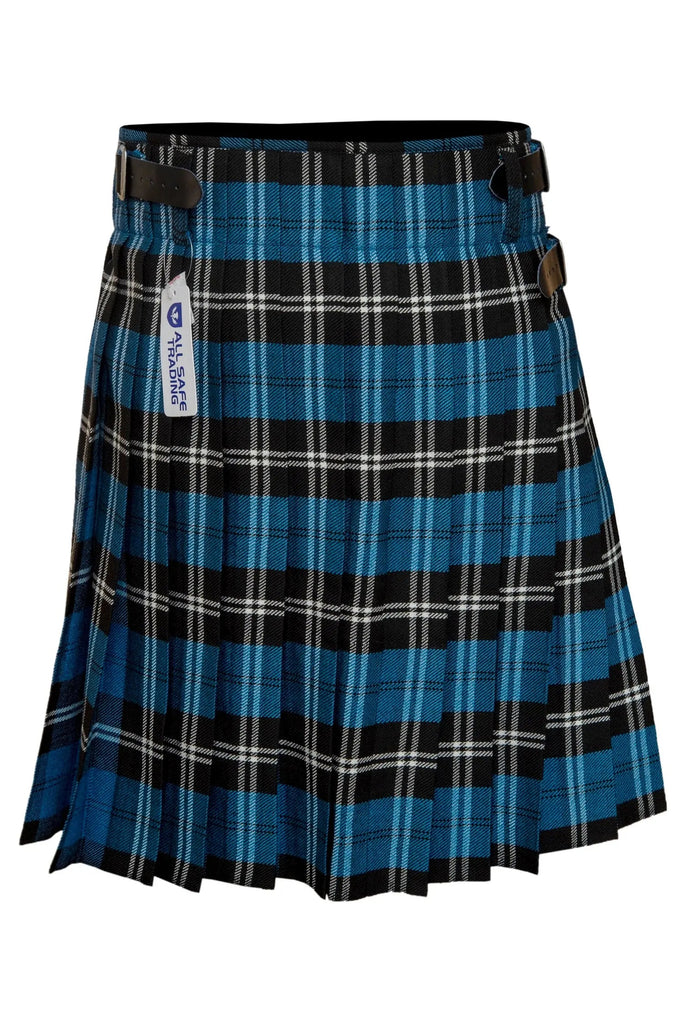 Men's 5 Yard Scottish Tartan Kilt, Highland Wedding Kilt, Blue Ramsay Tartan Kilt All Safe International