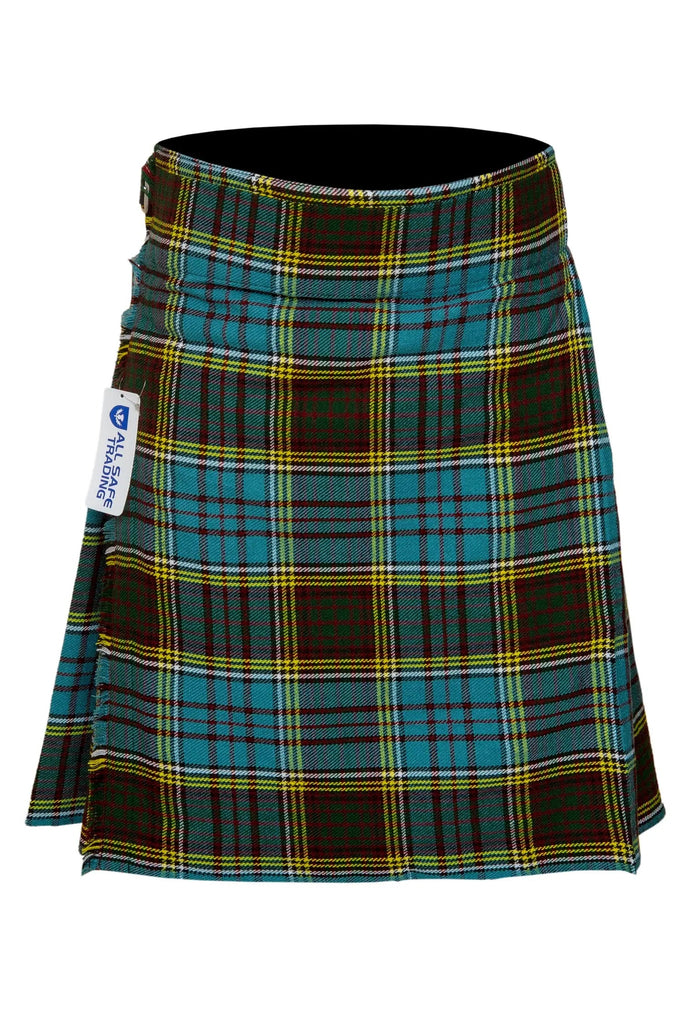 Men's 5 Yard Scottish Tartan Kilt, Highland Wedding Kilt, Anderson Tartan Kilt All Safe International