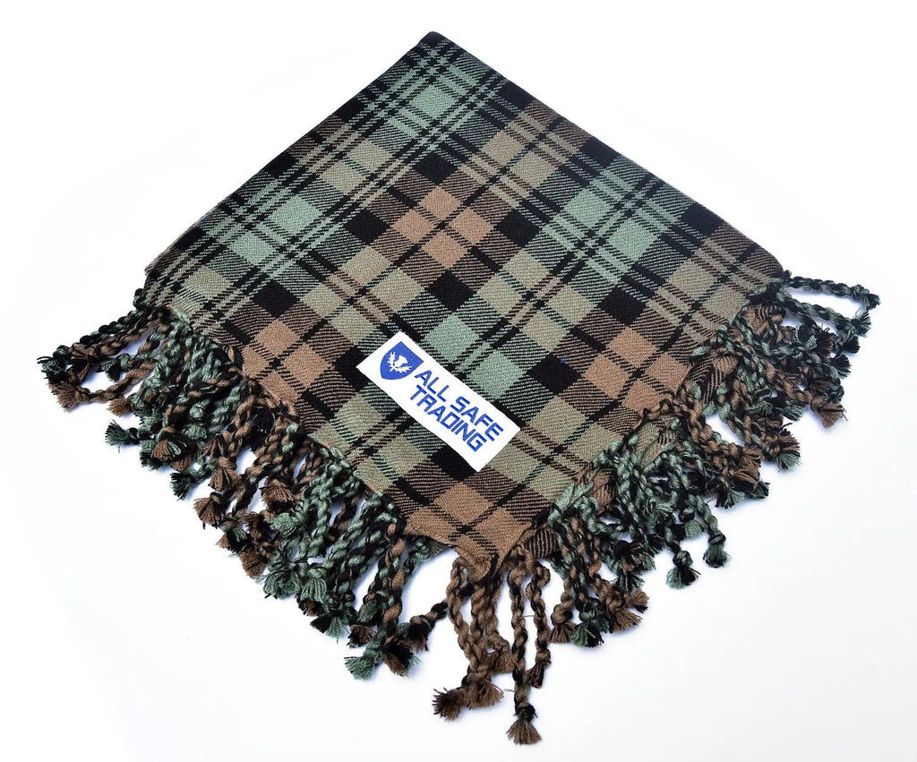 Scottish Men's Kilt Tartan Fly Plaid - Black Watch Weathered All Safe International