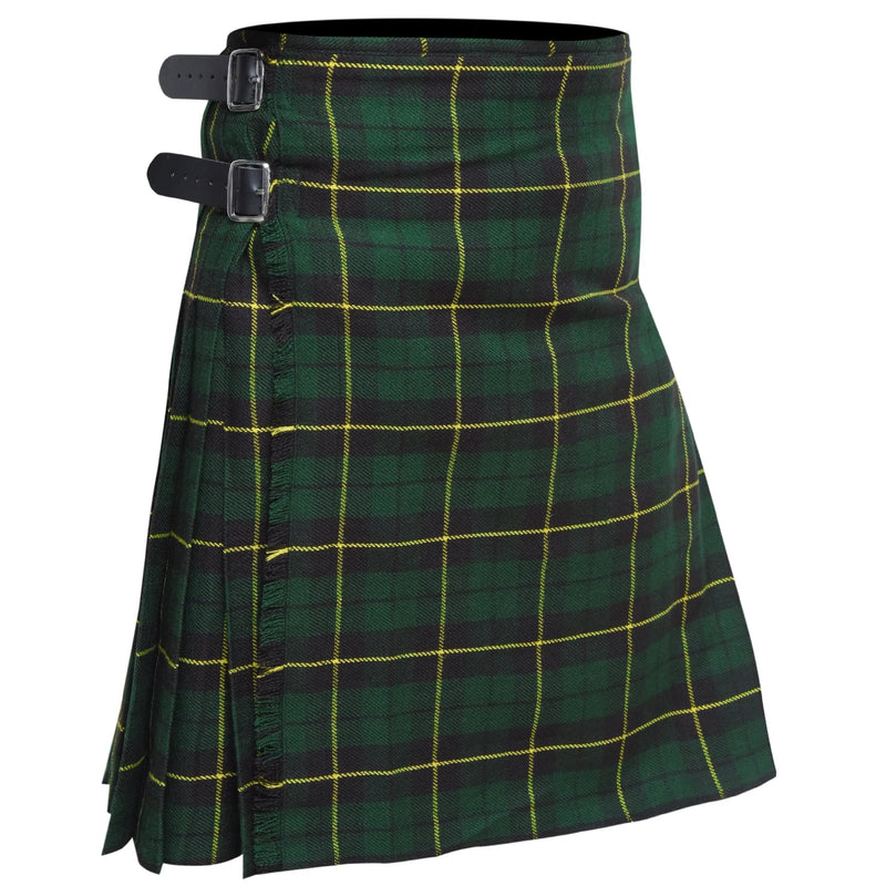 Scottish Traditional Tartan Kilt for Kids, Boys and Girls Toddler Kilts with Ease of Size - Wallace Hunting Tartan All Safe International