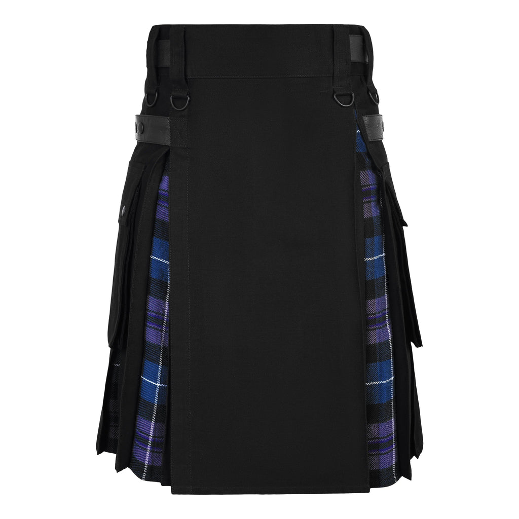 Men's Pride of Scotland Tartan Hybrid Kilt with Cargo Pockets, Utility Kilt All Safe International