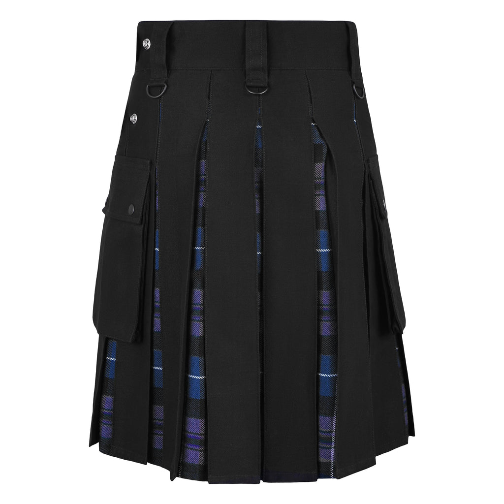 Men's Pride of Scotland Tartan Hybrid Kilt with Cargo Pockets, Utility Kilt All Safe International