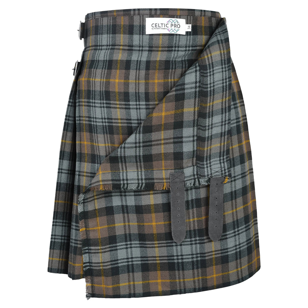 Men's 5 Yard Scottish Tartan Kilt, Highland Wedding Kilt, Gordon Weathered Tartan Kilt All Safe International