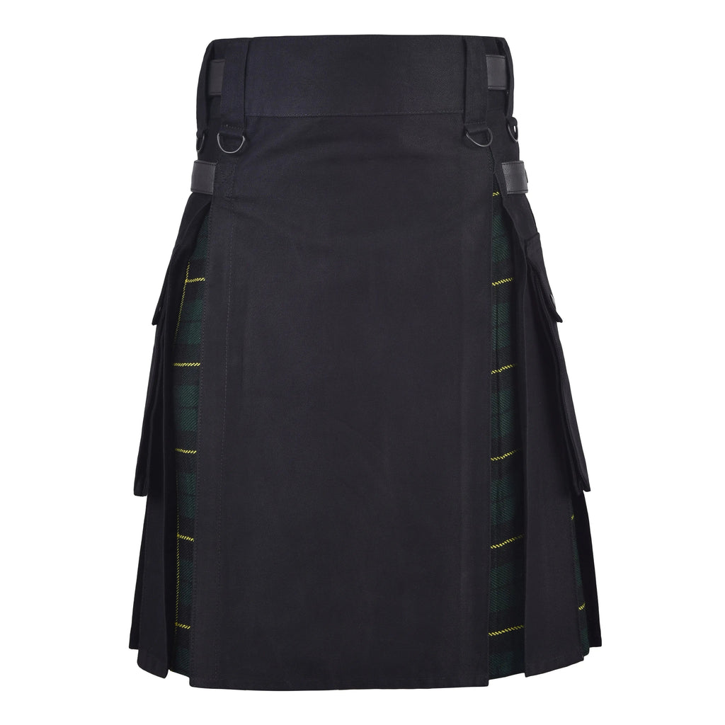 Men's Wallace Hunting Tartan Hybrid Kilt with Cargo Pockets, Utility Kilt All Safe International