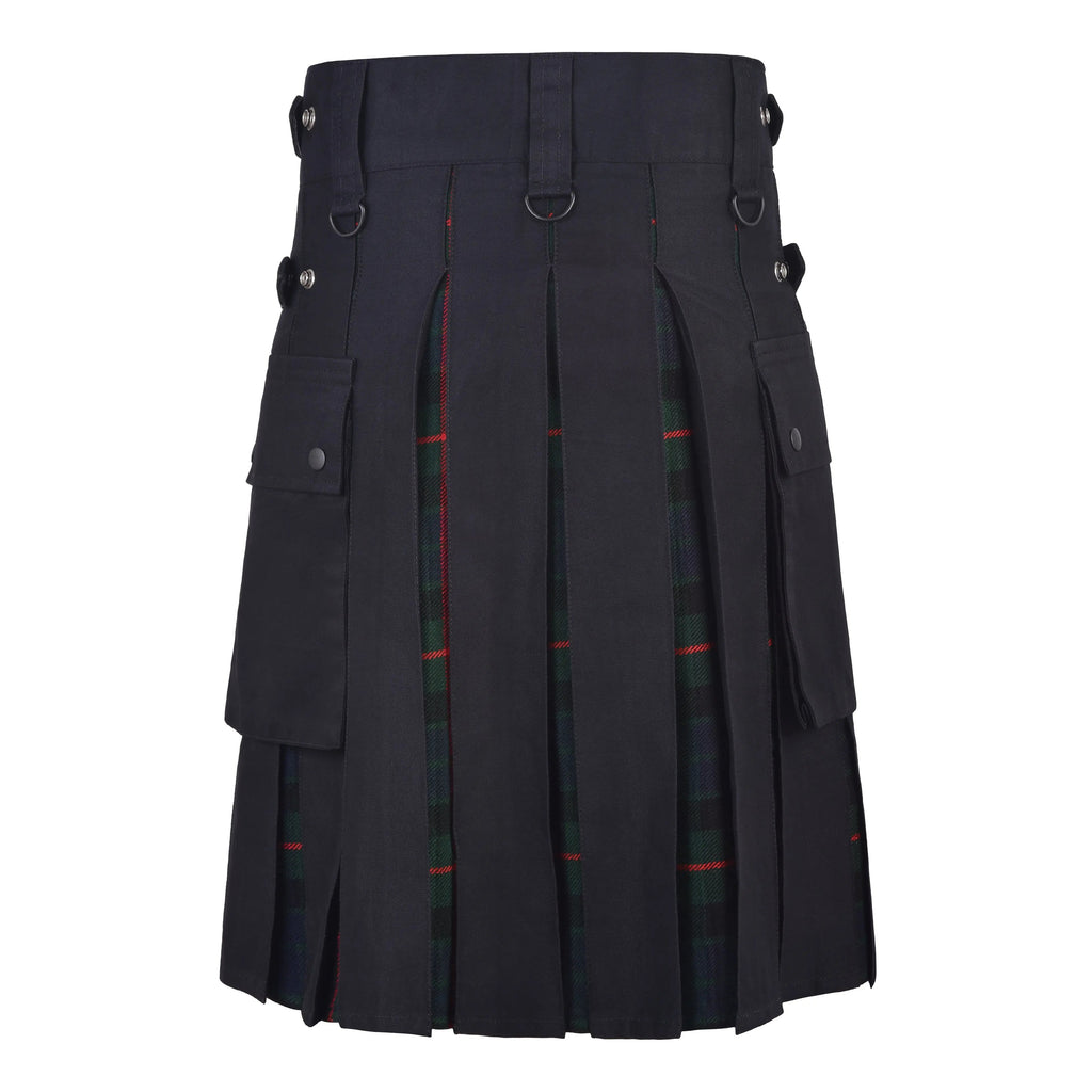 Men's Gunn Tartan Hybrid Kilt with Cargo Pockets, Utility Kilt All Safe International