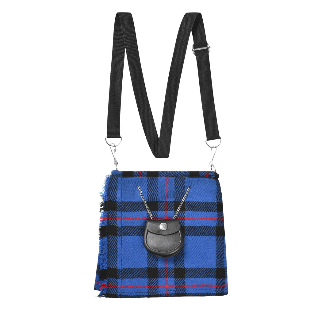 Traditional Scottish Women Tartan Bag Pleated Crossbody Purse - Adjustable Straps, Zip Closure Elliot Modern Tartan All Safe International