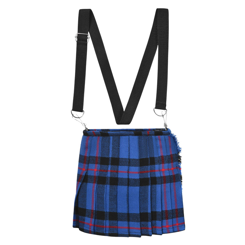 Traditional Scottish Women Tartan Bag Pleated Crossbody Purse - Adjustable Straps, Zip Closure Elliot Modern Tartan All Safe International