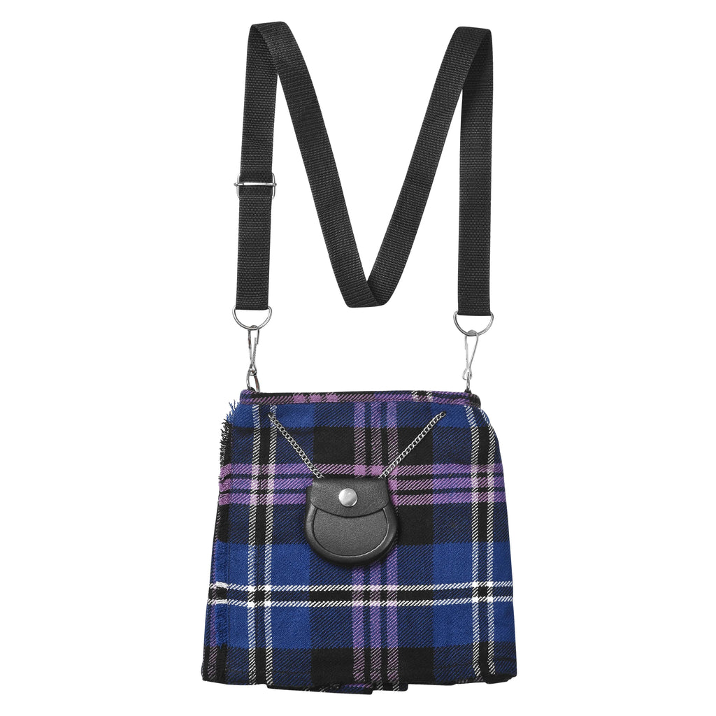 Traditional Scottish Women Tartan Bag Pleated Crossbody Purse - Adjustable Straps, Zip Closure Scottish Heritage Tartan All Safe International