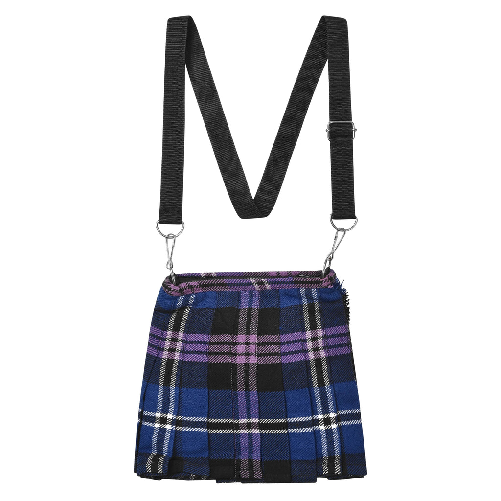 Traditional Scottish Women Tartan Bag Pleated Crossbody Purse - Adjustable Straps, Zip Closure Scottish Heritage Tartan All Safe International