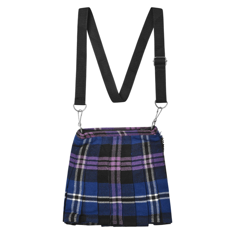 Traditional Scottish Women Tartan Bag Pleated Crossbody Purse - Adjustable Straps, Zip Closure Scottish Heritage Tartan All Safe International