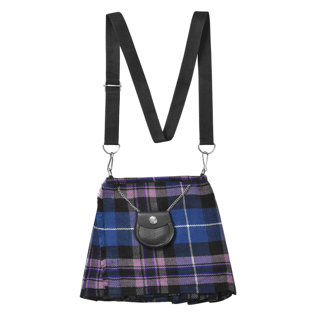 Traditional Scottish Women Tartan Bag Pleated Crossbody Purse - Adjustable Straps, Zip Closure Pride of Scotland Tartan All Safe International