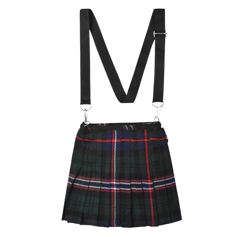 Traditional Scottish Women Tartan Bag Pleated Crossbody Purse - Adjustable Straps, Zip Closure Scottish National Tartan All Safe International