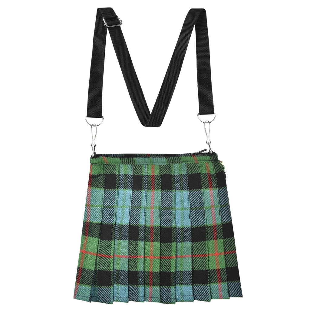 Traditional Scottish Women Tartan Bag Pleated Crossbody Purse - Adjustable Straps, Zip Closure Gunn Ancient Tartan All Safe International