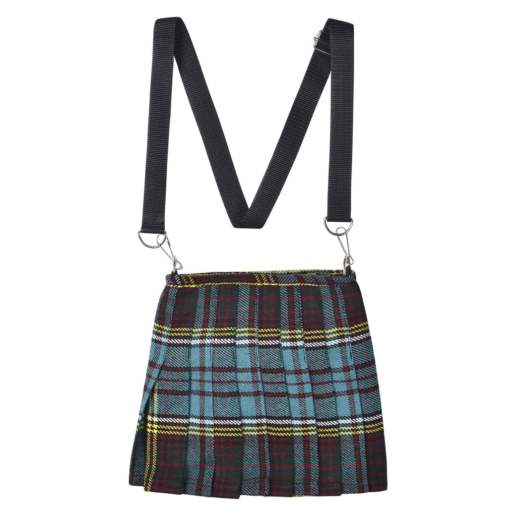Traditional Scottish Women Tartan Bag Pleated Crossbody Purse - Adjustable Straps, Zip Closure Anderson Tartan All Safe International