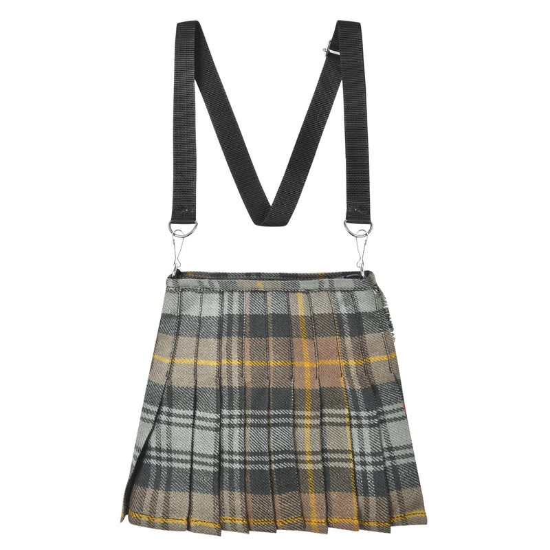Traditional Scottish Women Tartan Bag Pleated Crossbody Purse - Adjustable Straps, Zip Closure Gordon Weathered Tartan All Safe International