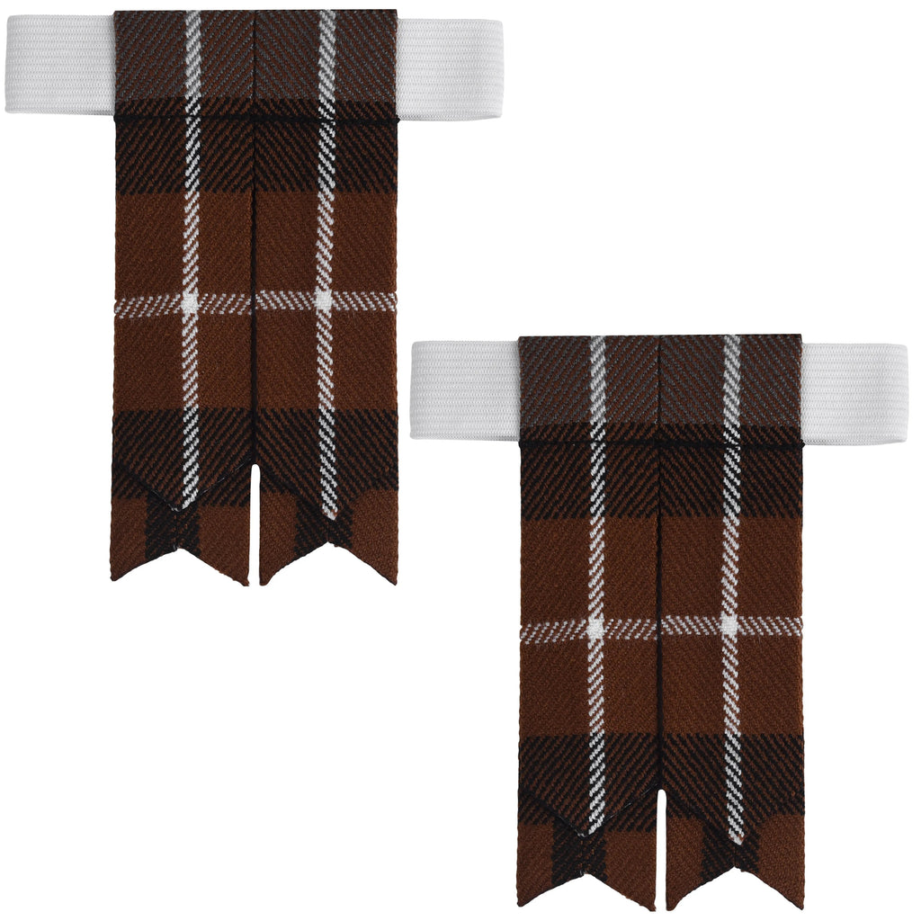 Scottish Tartan Kilt Flashes with Elastic Adjusters Graham of Montrose Weathered All Safe International