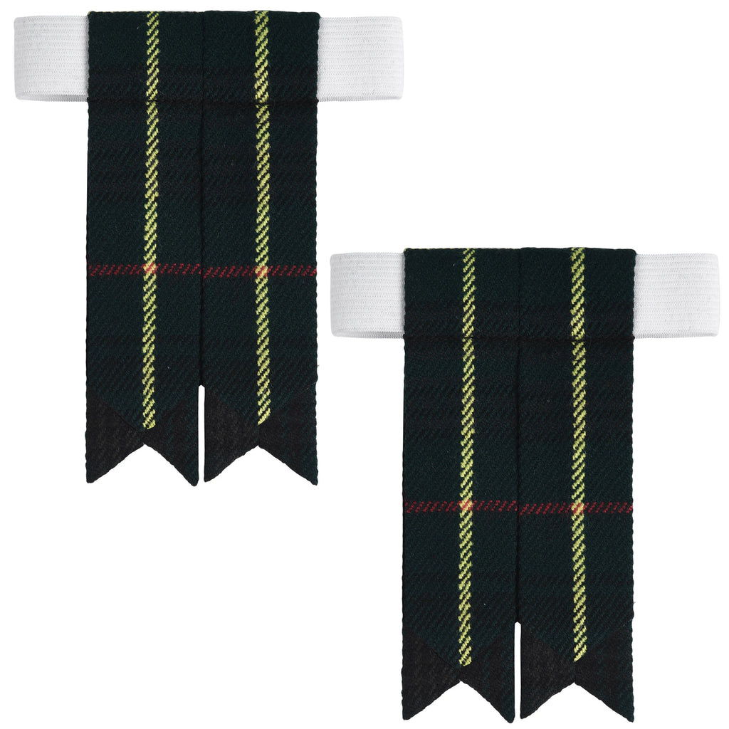 Scottish Tartan Kilt Flashes with Elastic Adjusters Hunting Stewart All Safe International