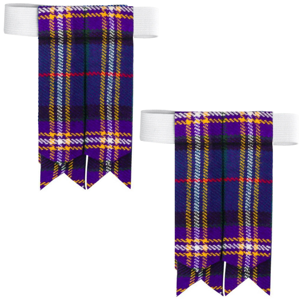 Scottish Tartan Kilt Flashes with Elastic Adjusters Masonic All Safe International
