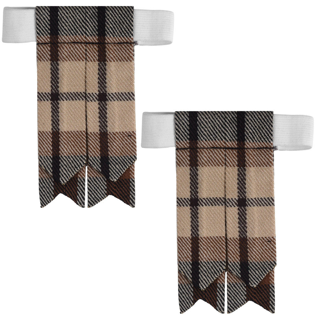 Scottish Tartan Kilt Flashes with Elastic Adjusters Rose Ancient All Safe International