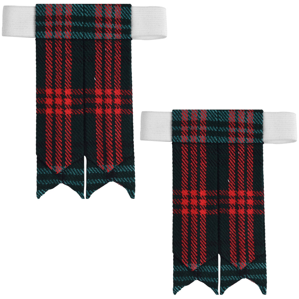 Scottish Tartan Kilt Flashes with Elastic Adjusters Ross Hunting All Safe International