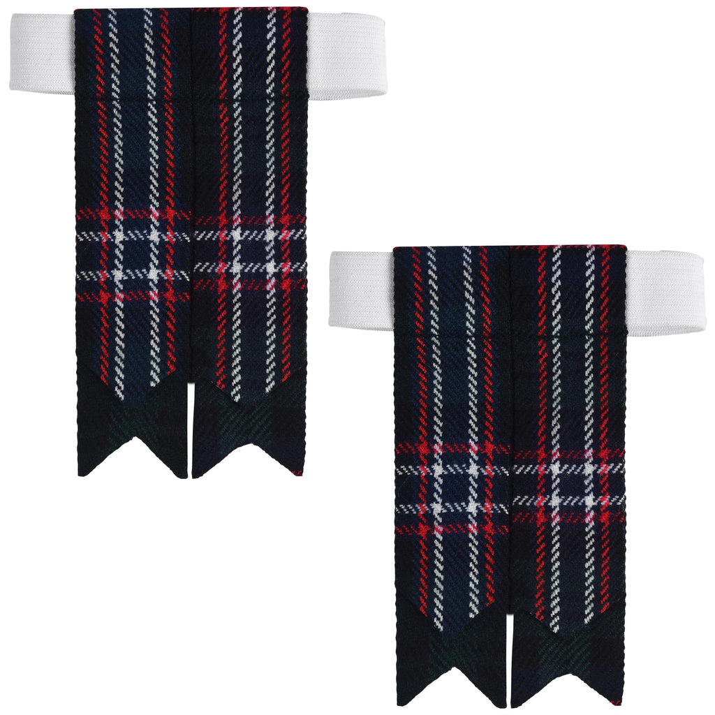 Scottish Tartan Kilt Flashes with Elastic Adjusters Scottish National All Safe International