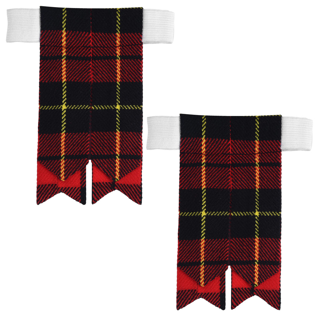 Scottish Tartan Kilt Flashes with Elastic Adjusters Wallace All Safe International
