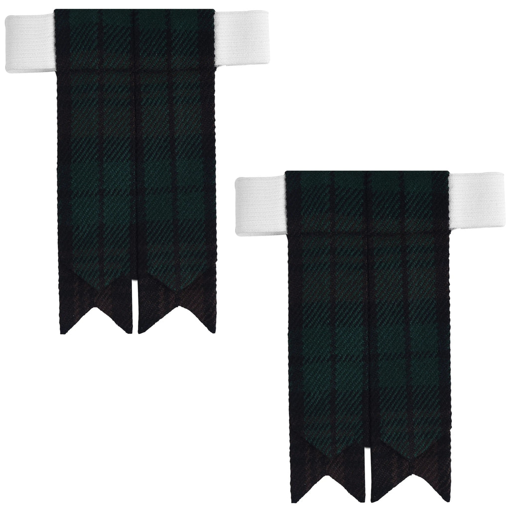 Scottish Tartan Kilt Flashes with Elastic Adjusters Brown Watch All Safe International