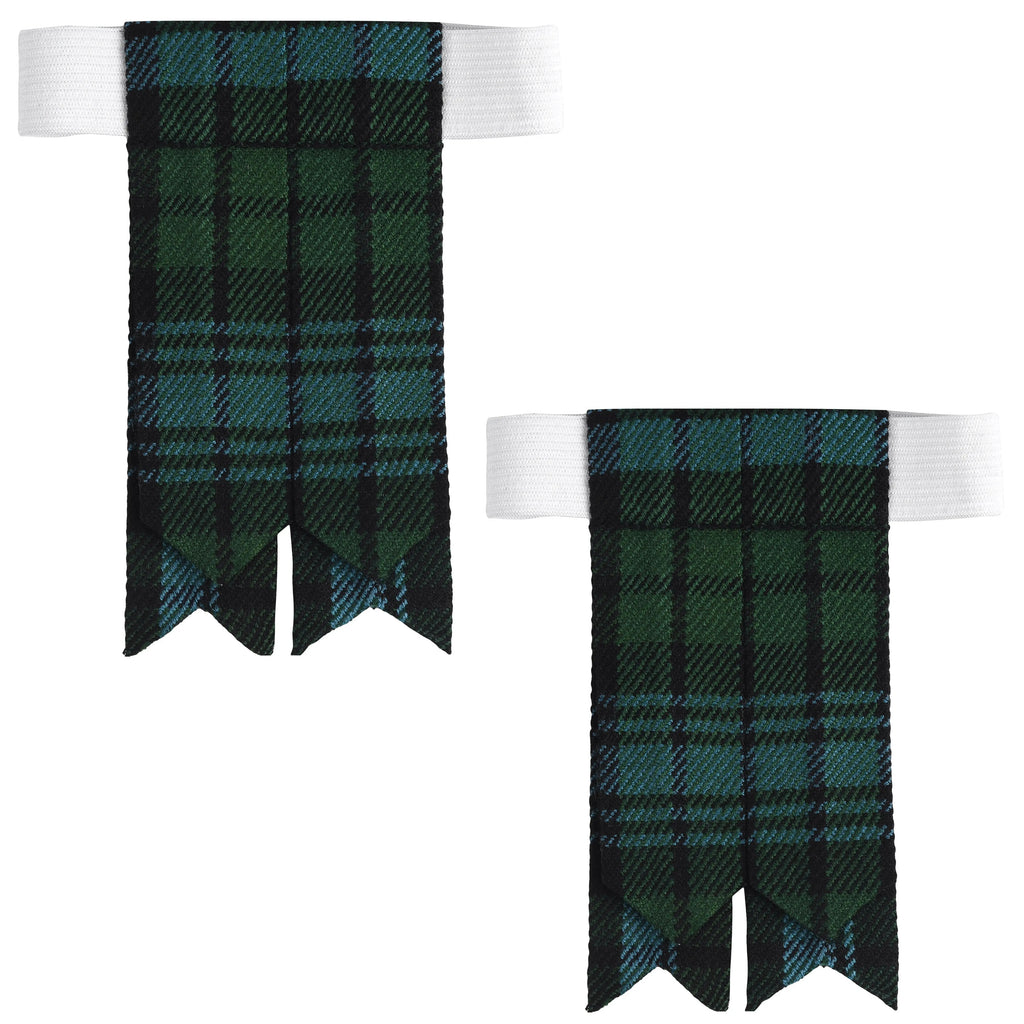 Scottish Tartan Kilt Flashes with Elastic Adjusters Campbell Ancient All Safe International