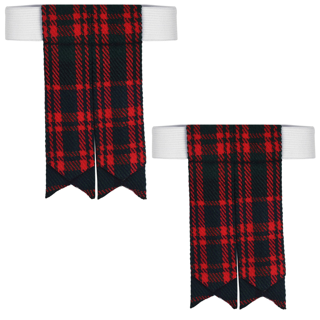Scottish Tartan Kilt Flashes with Elastic Adjusters Macdonald All Safe International