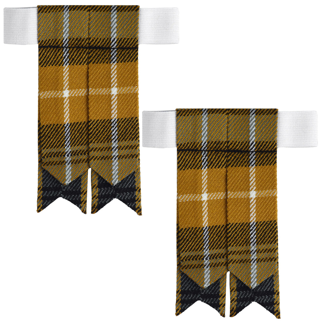 Scottish Tartan Kilt Flashes with Elastic Adjusters Gordon Weathered All Safe International