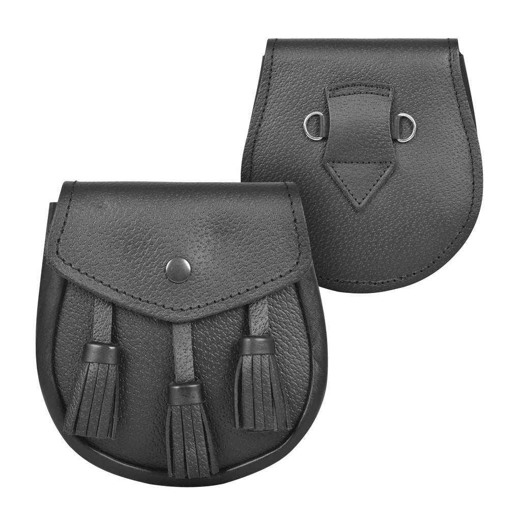 Premium Leather Sporran for Men - Ideal Kilt Accessories for Men, Scottish Kilt Sporran with Chain Belt Art # 1 All Safe International
