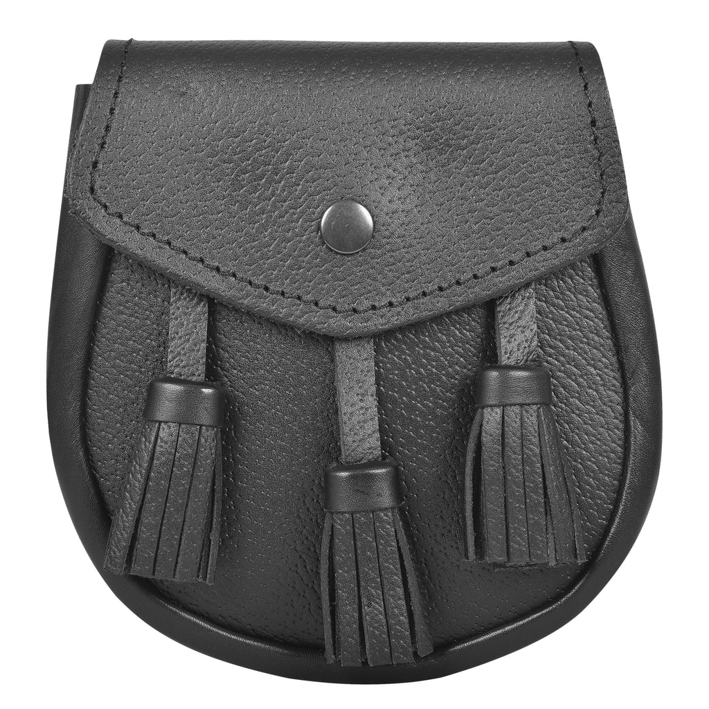 Premium Leather Sporran for Men - Ideal Kilt Accessories for Men, Scottish Kilt Sporran with Chain Belt Art # 1 All Safe International