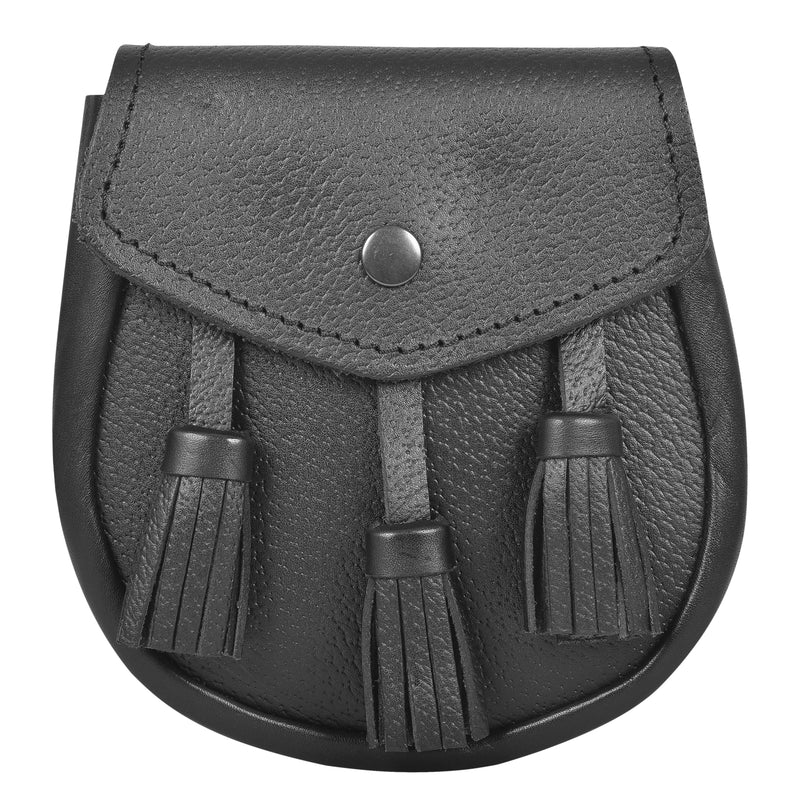 Premium Leather Sporran for Men - Ideal Kilt Accessories for Men, Scottish Kilt Sporran with Chain Belt Art # 1 All Safe International