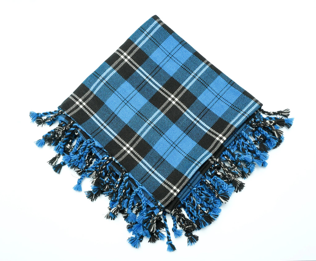 Scottish Men's Kilt Tartan Fly Plaid - Blue Ramsay All Safe International